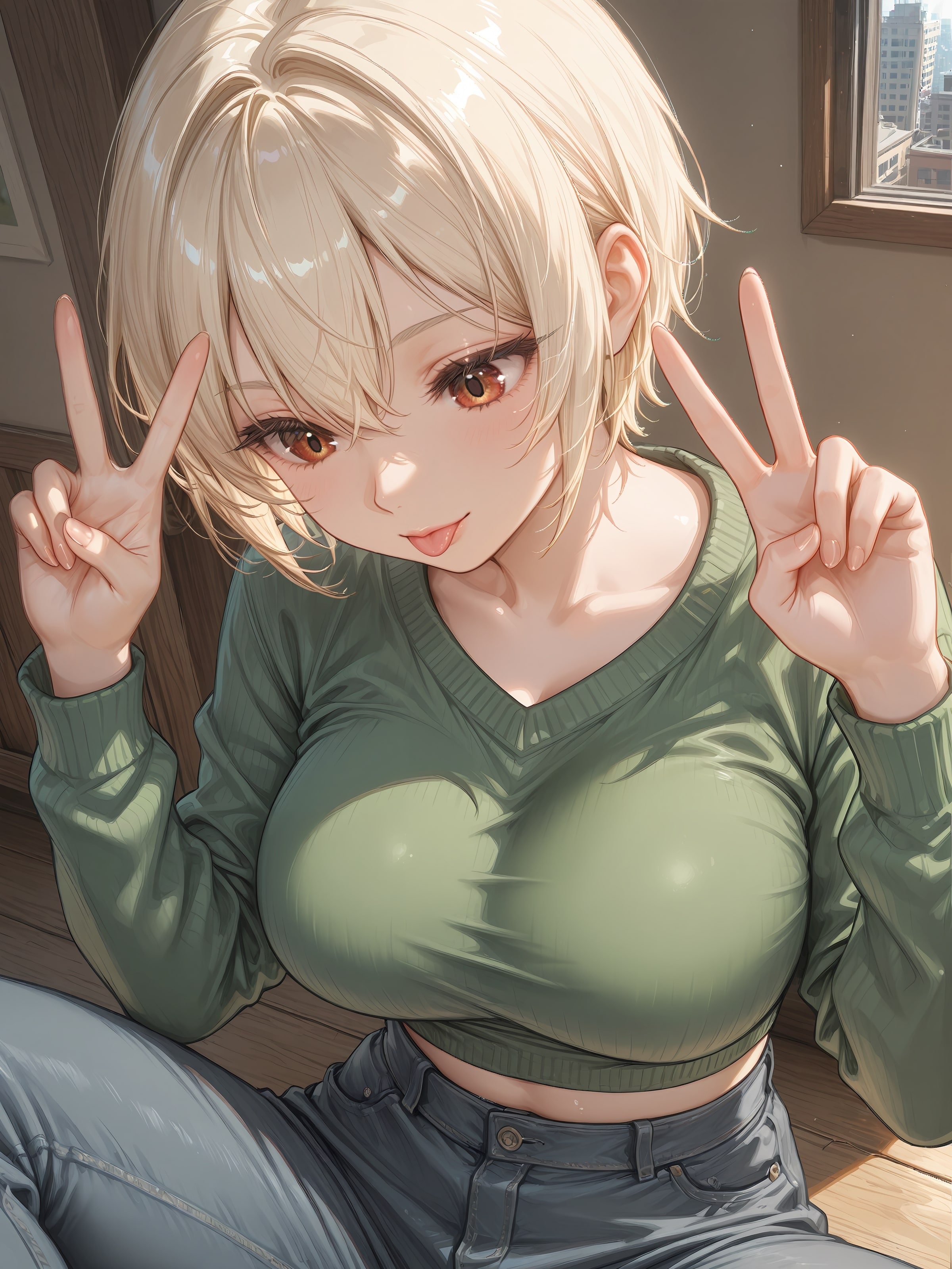 絵理紗ちゃんダブルピース