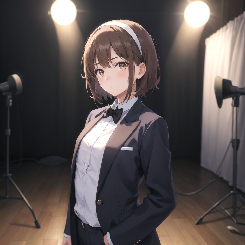 緊張の面持ちでタキシードを着こなす