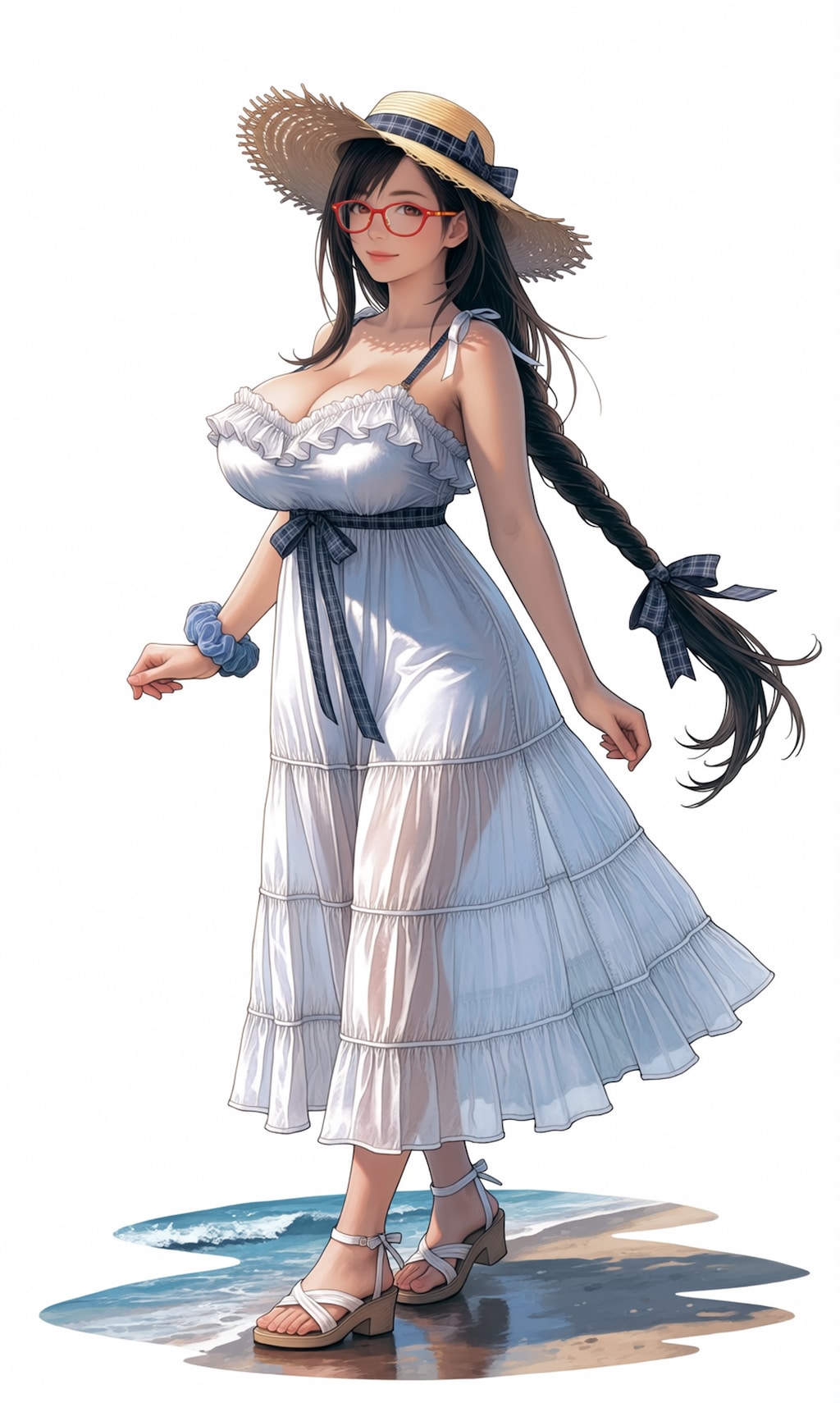 【理想の夏コーデ】驚きの白さ！清楚系白ワンピースのティファさん……