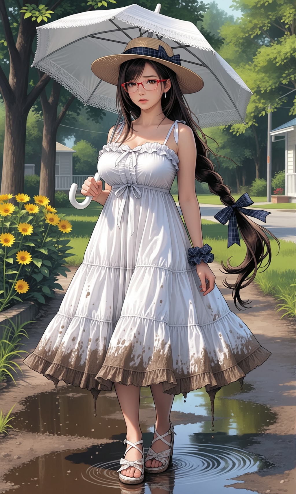 【理想の夏コーデ】驚きの白さ！清楚系白ワンピースのティファさん……