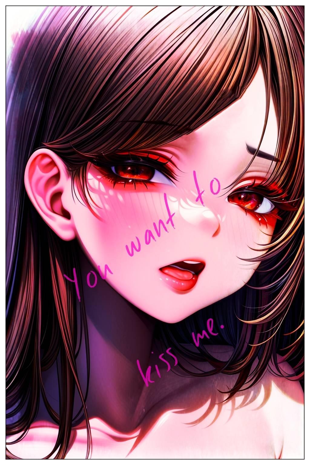 You want to kiss me.