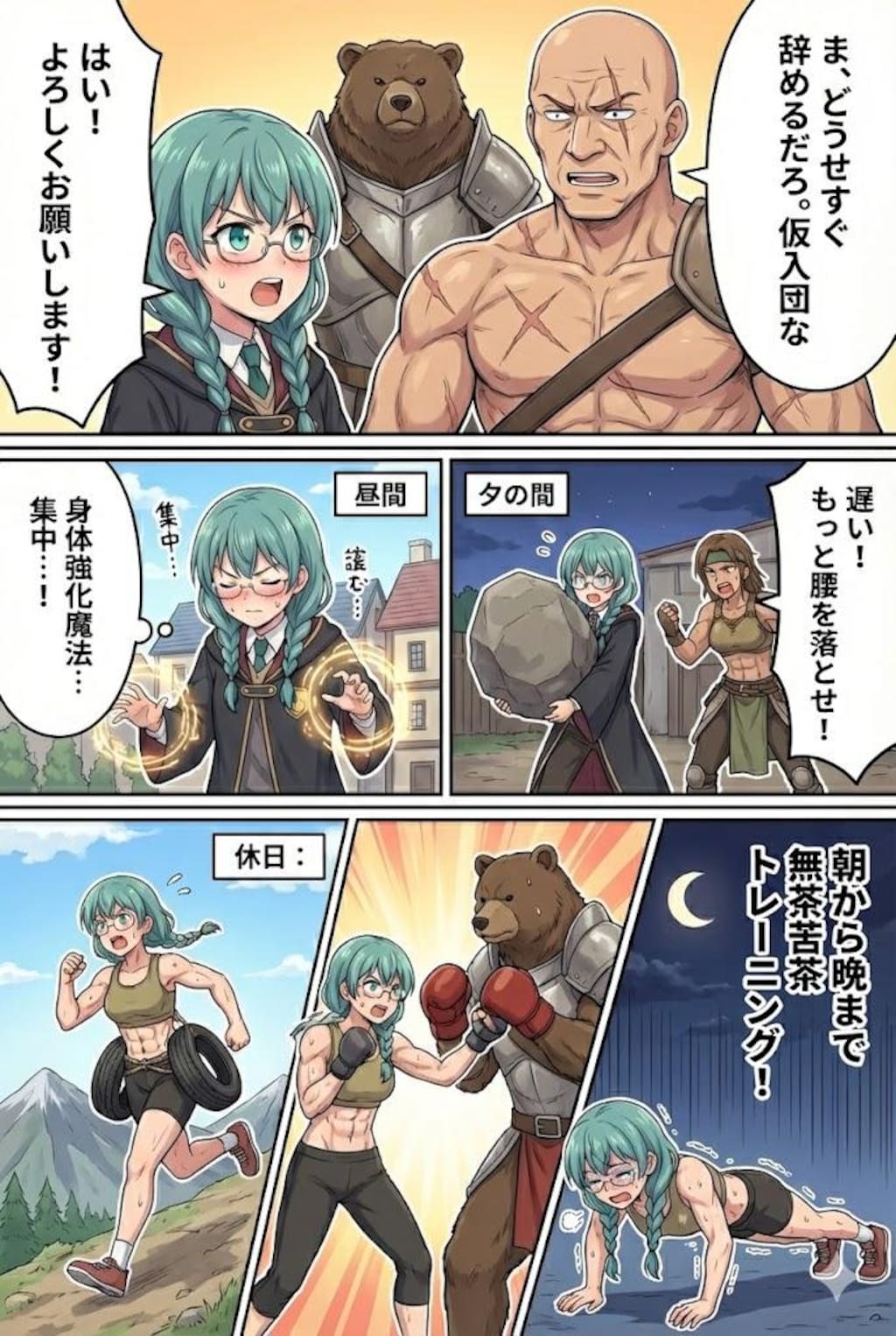 (自己強化)魔法使い+拳闘士