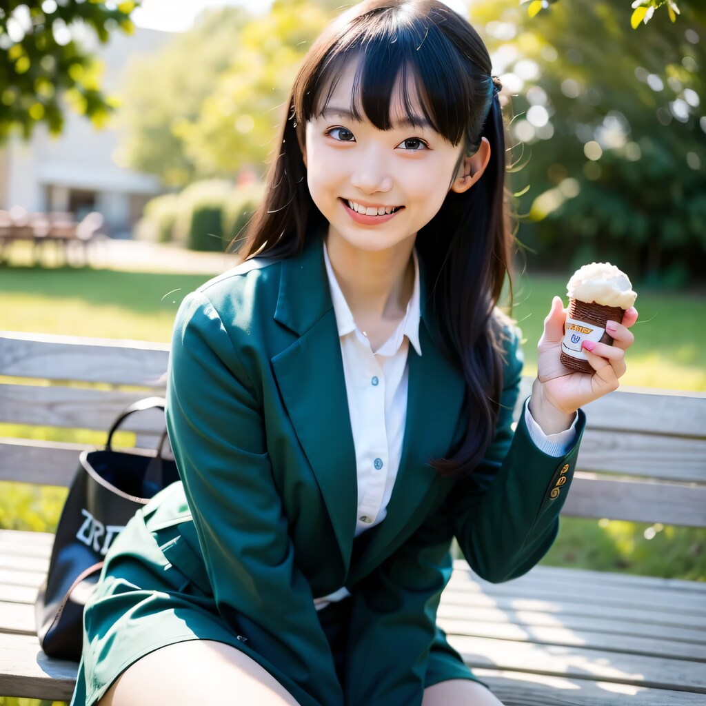 黒髪ロングでブレザーの美女１４