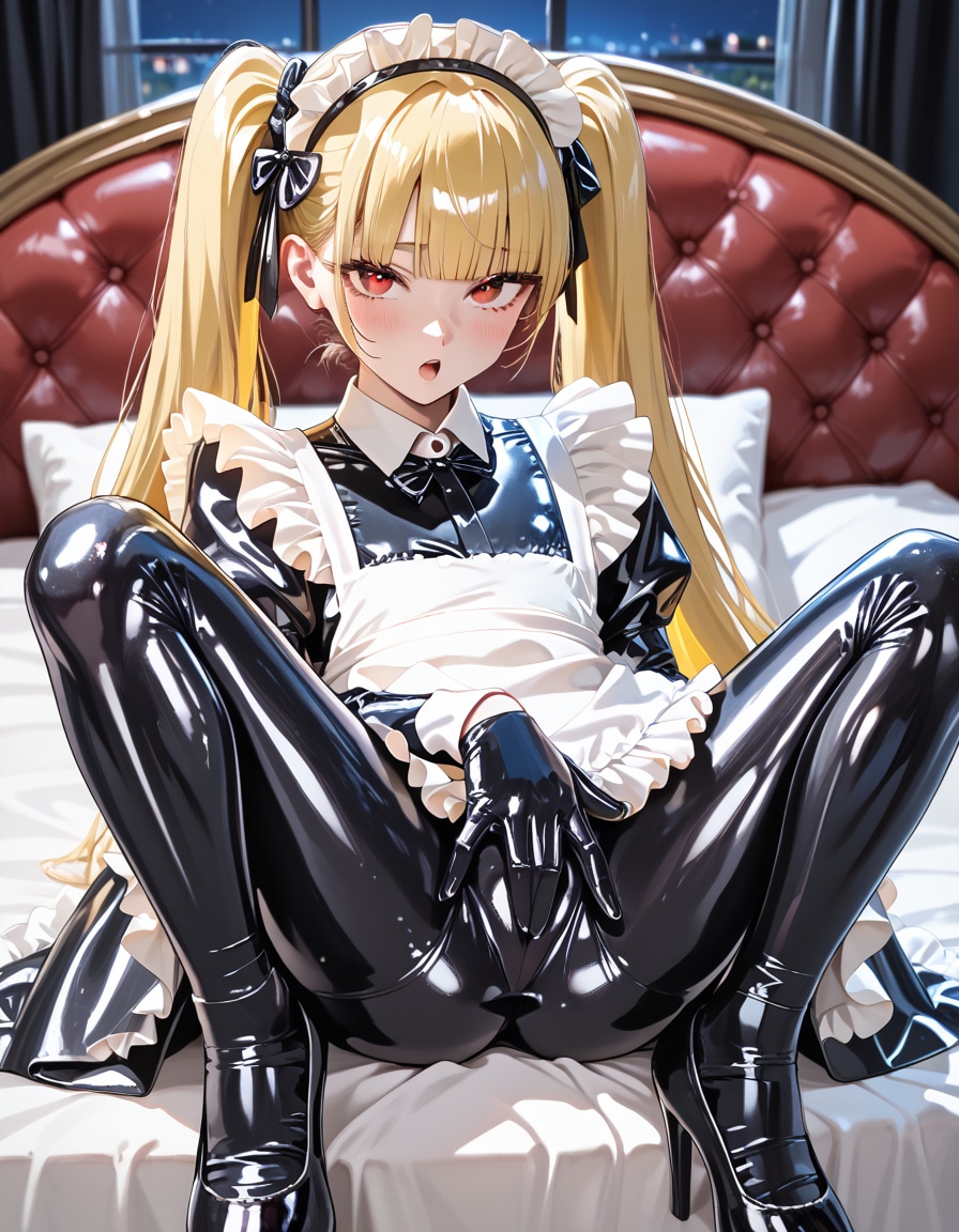オナニー大好きラバーメイド