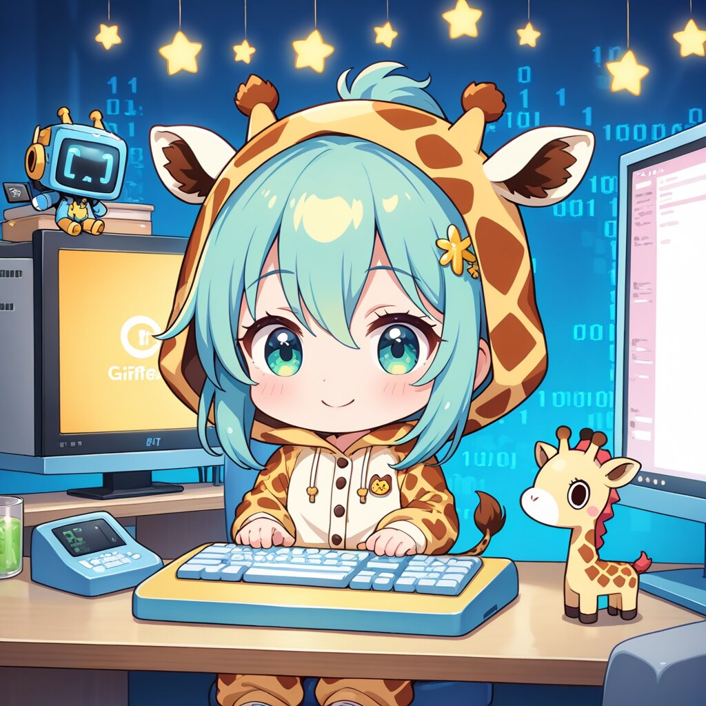 プログラマーのキリン着ぐるみちび子ちゃん | の人気AIイラスト・グラビア
