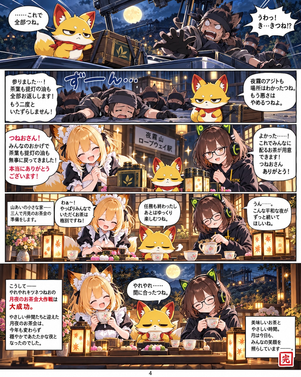 月夜のお茶会