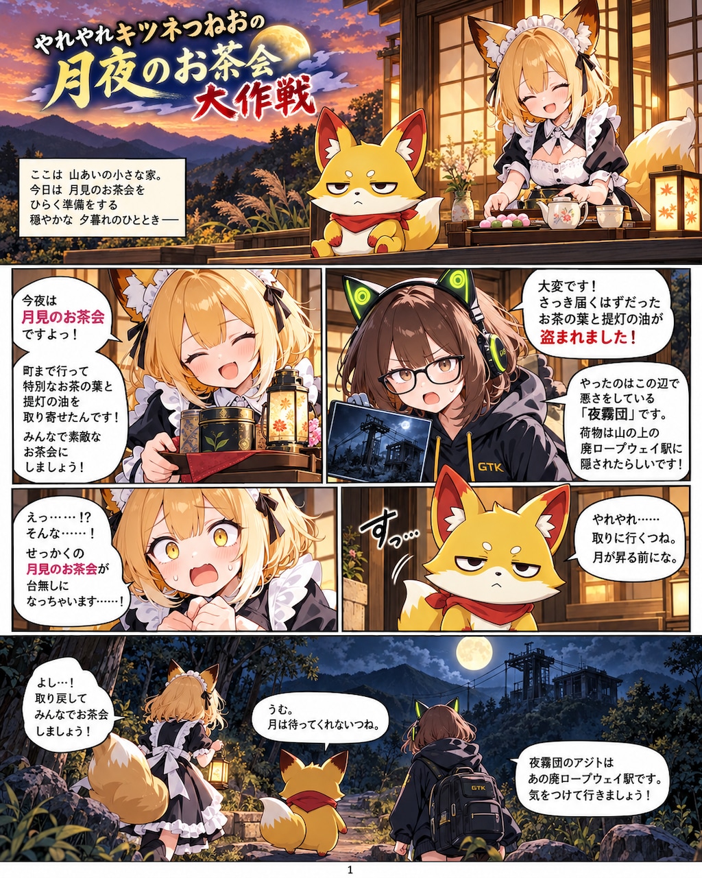 月夜のお茶会