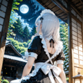 【リクエスト】スーパーメイドさん　お月見編　後ろ姿 6枚目
