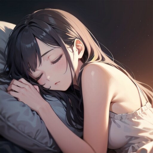 眠る美少女