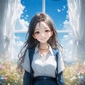 窓辺の少女 5枚目