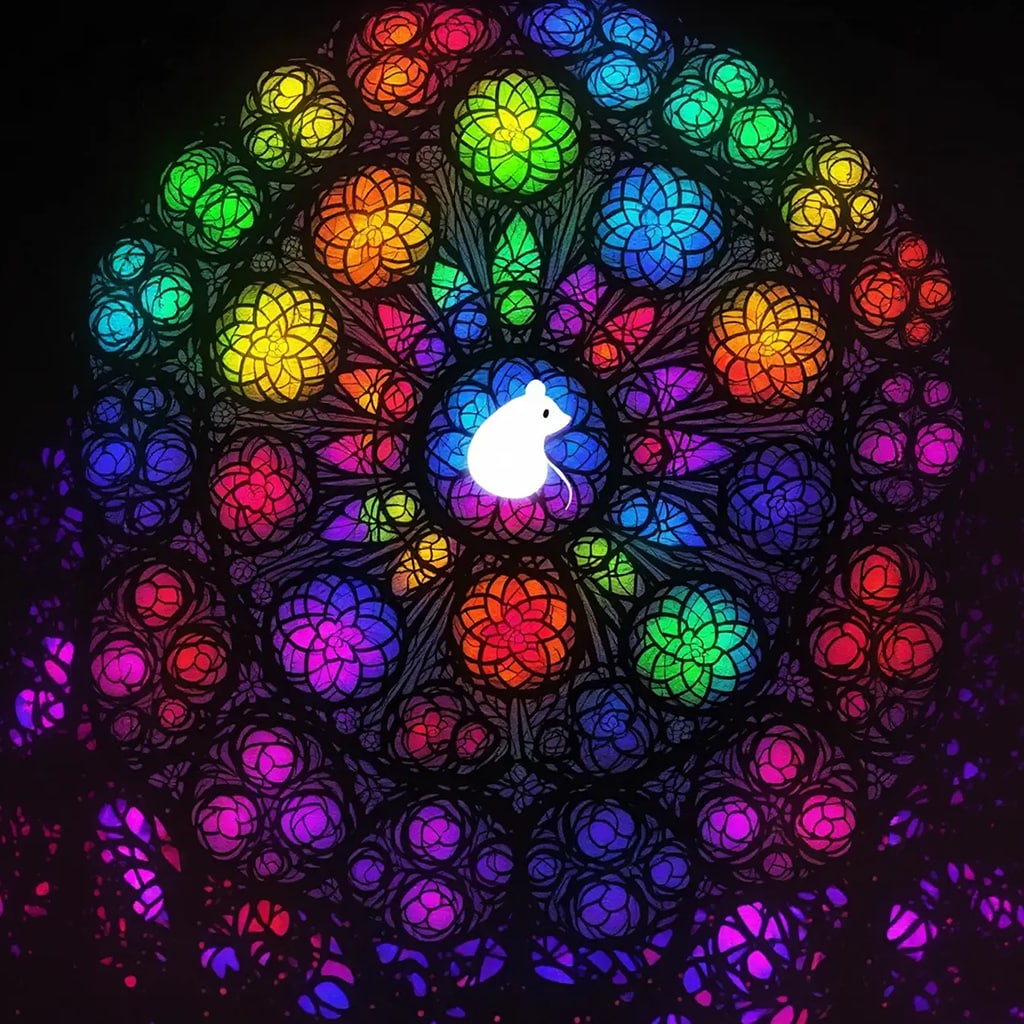 ネズミーステンドグラス