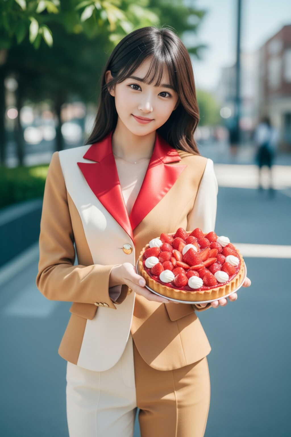 いちごのタルトをお持ちしました