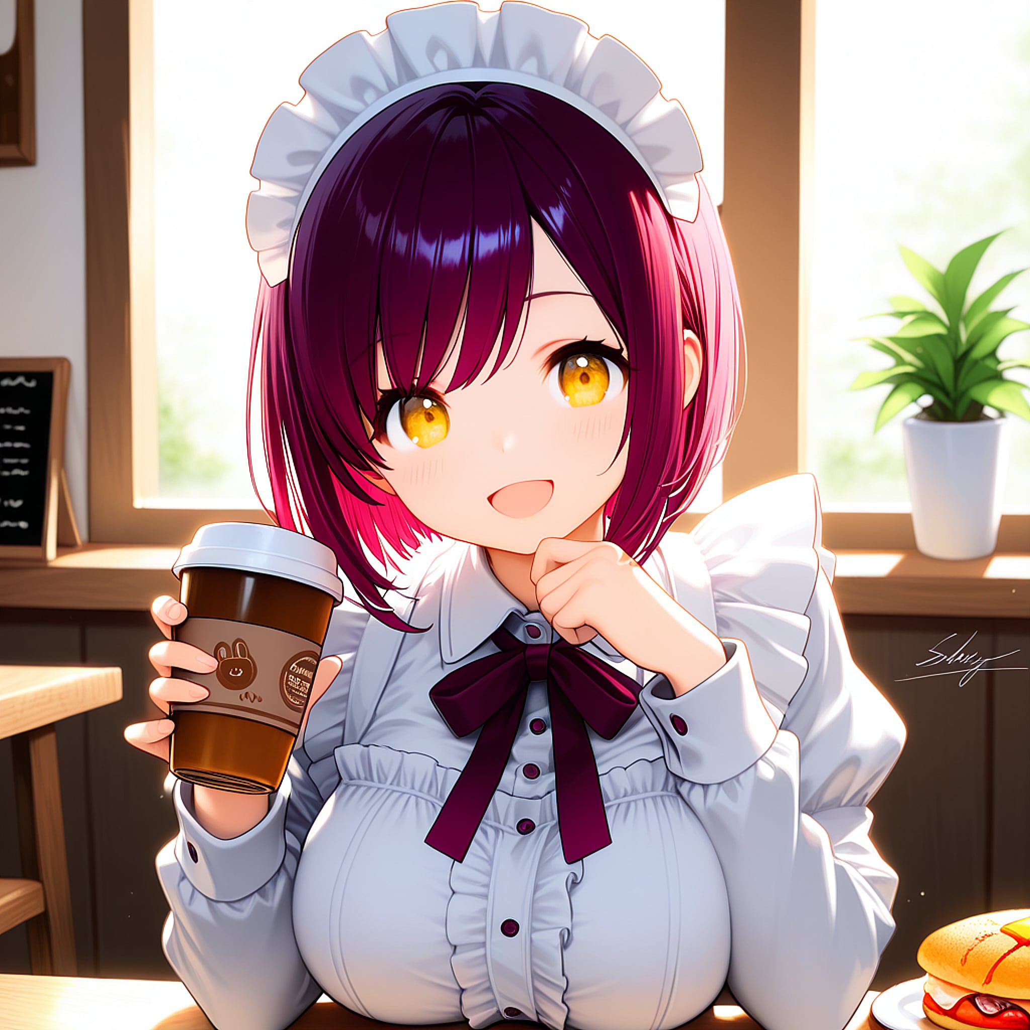 おはようございます（挨拶メイドの芽衣ちゃん） | の人気AIイラスト・グラビア