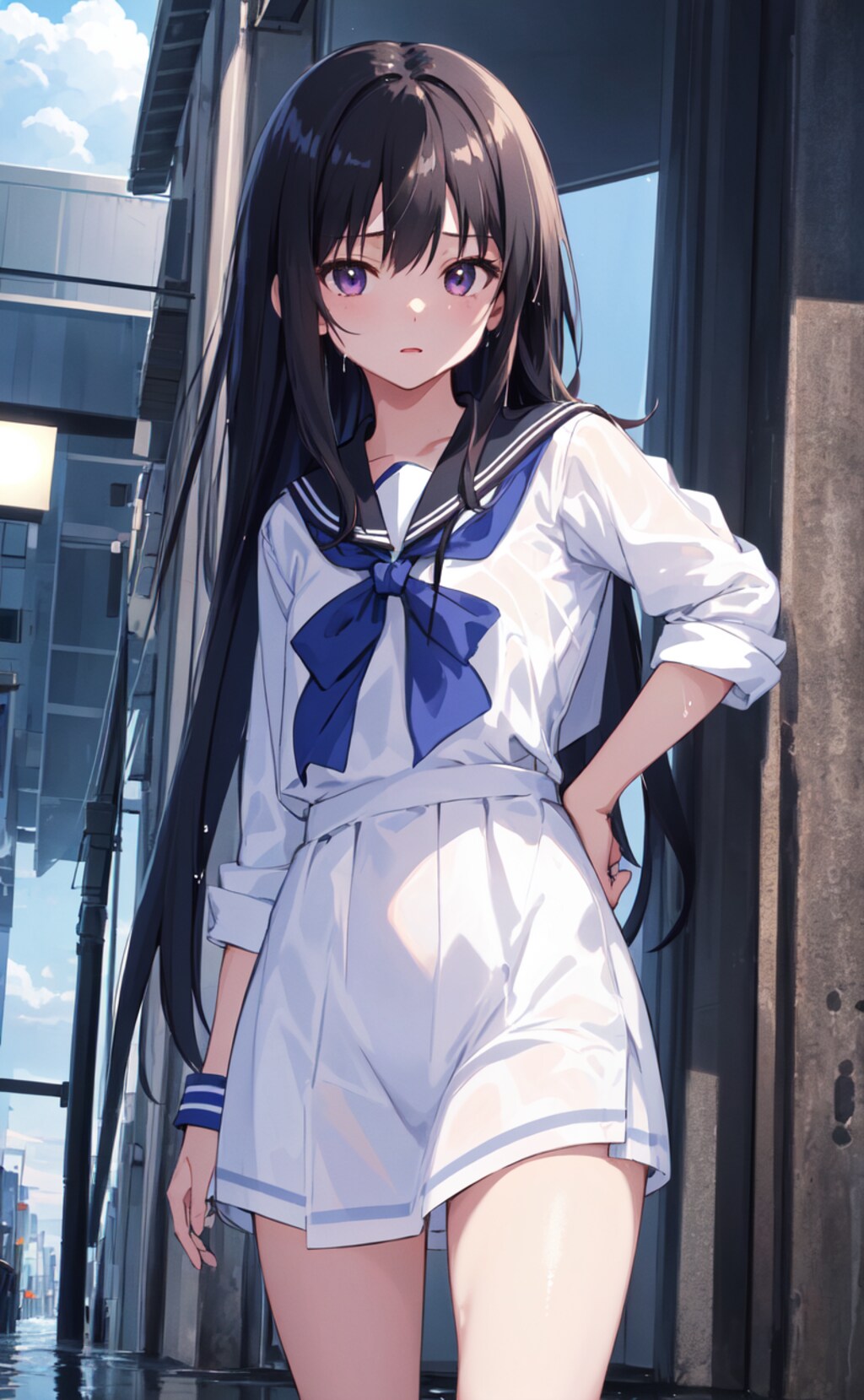 都会の雨