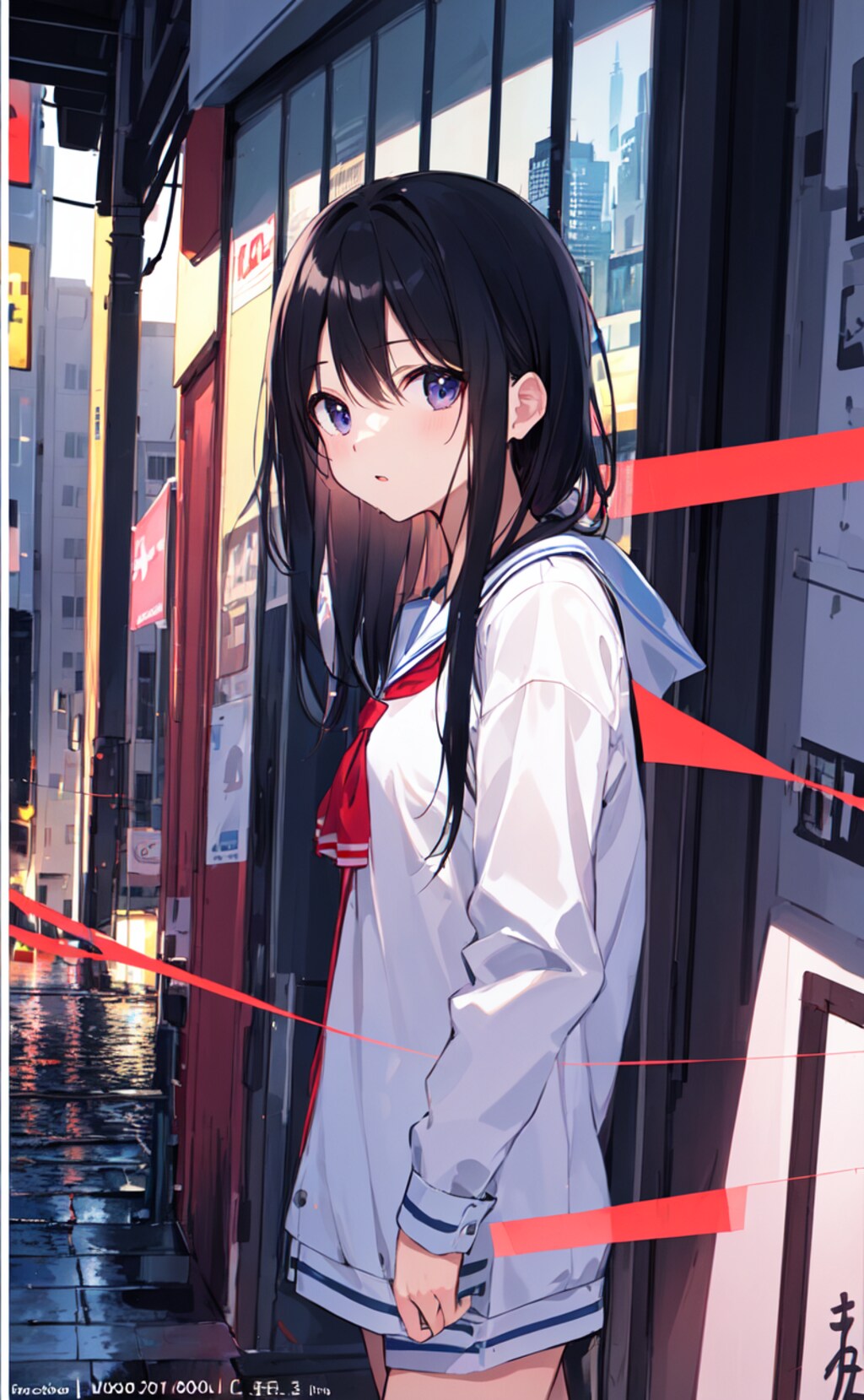 都会の雨