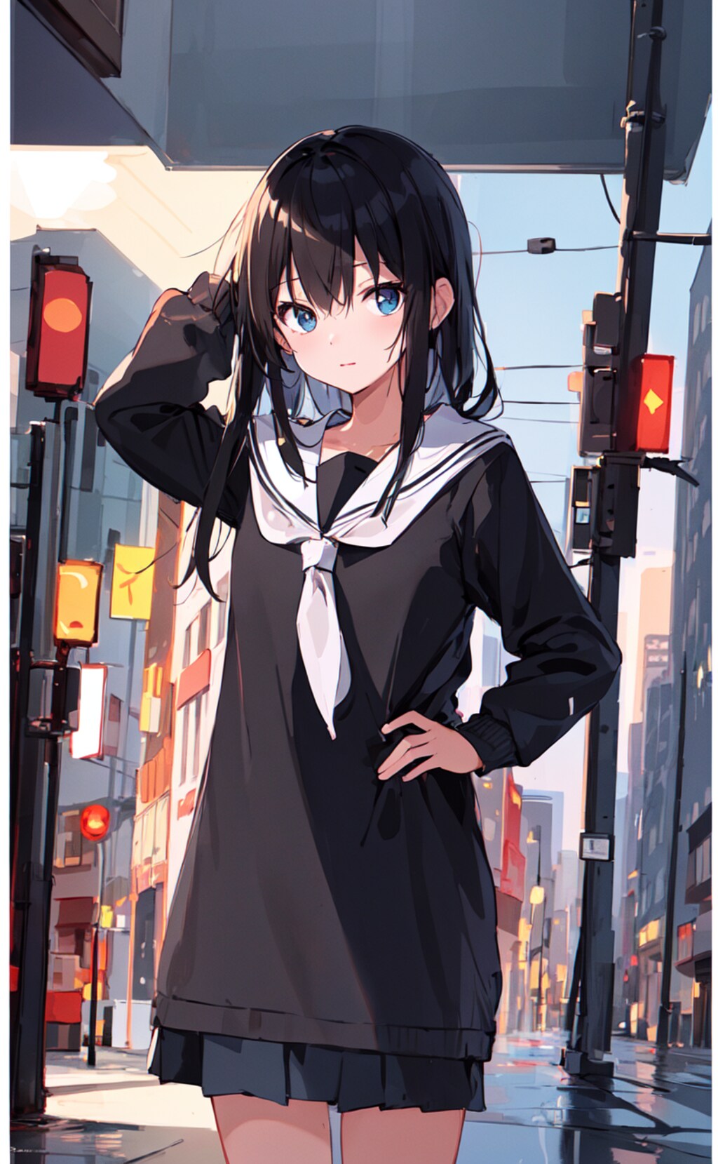 都会の雨