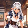 働くダークエルフメイドちゃん 2枚目