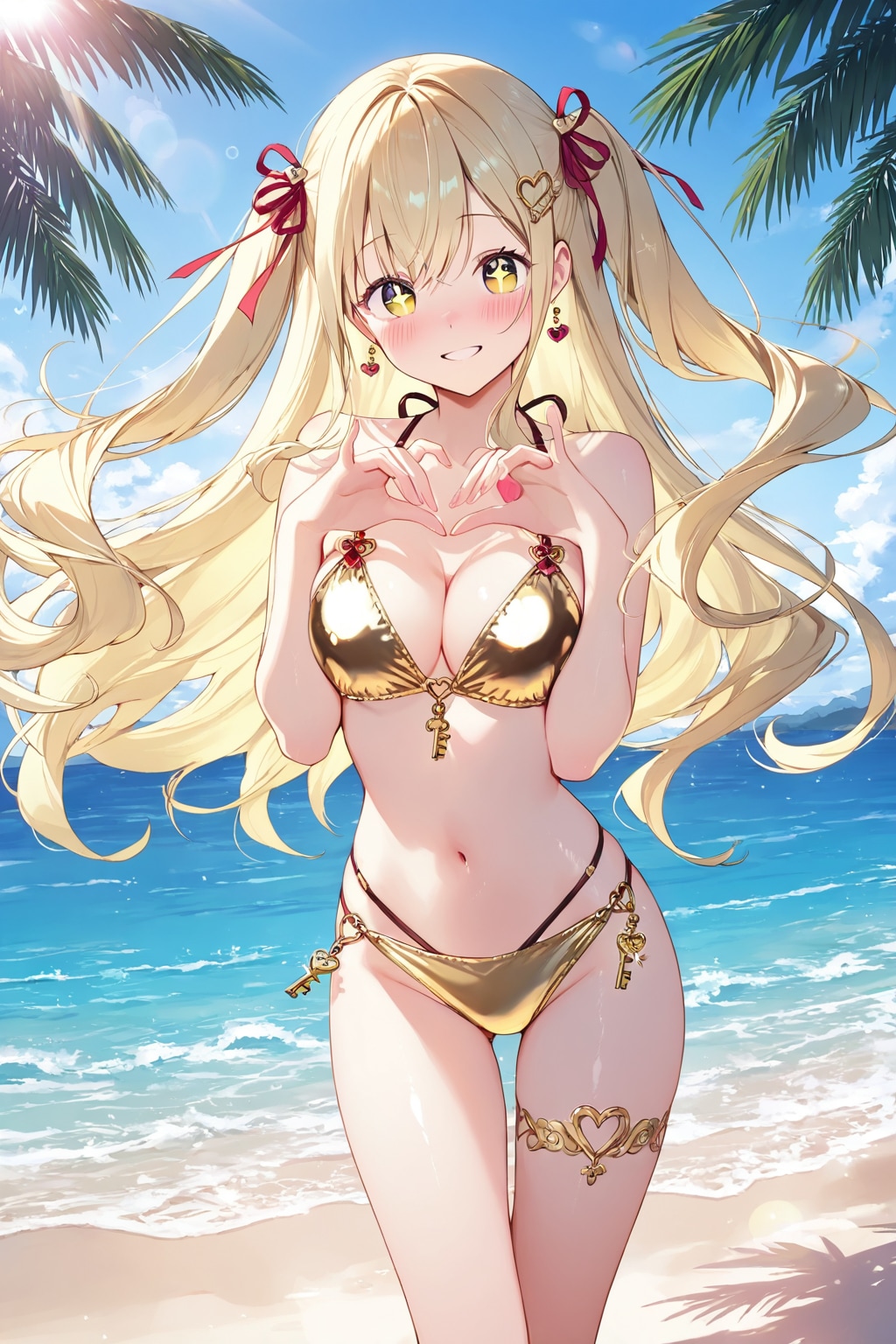 GW企画。金のビキニ。ゴージャスなお嬢様かな？