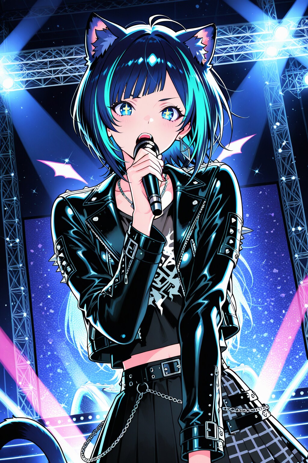ロックボーカリスト猫耳少女。