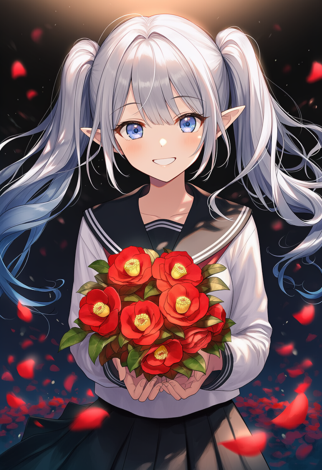 11月の花　山茶花(サザンカ)