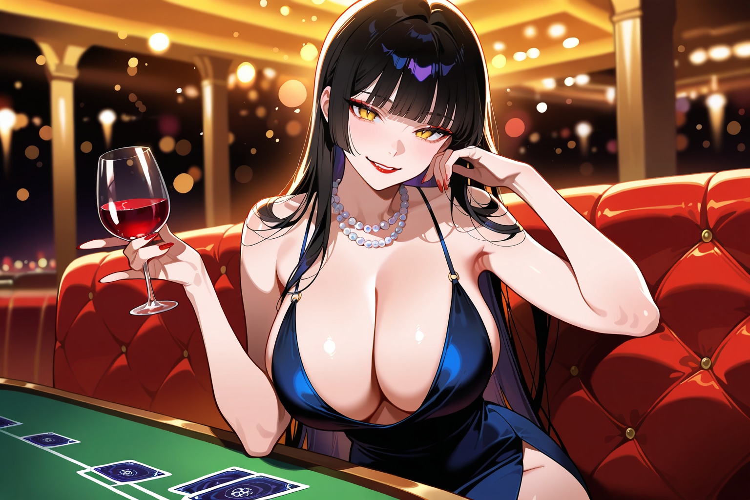 胸ばっか見てても勝てないよ♪