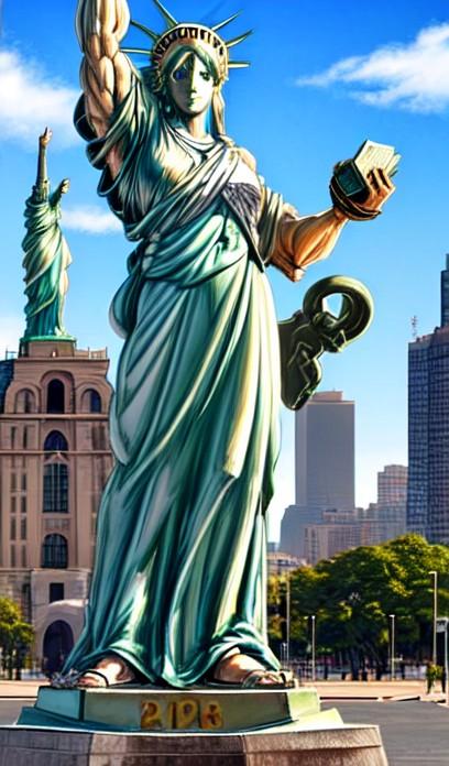 鍛えた肉体を日本で披露 自由の女神🗽