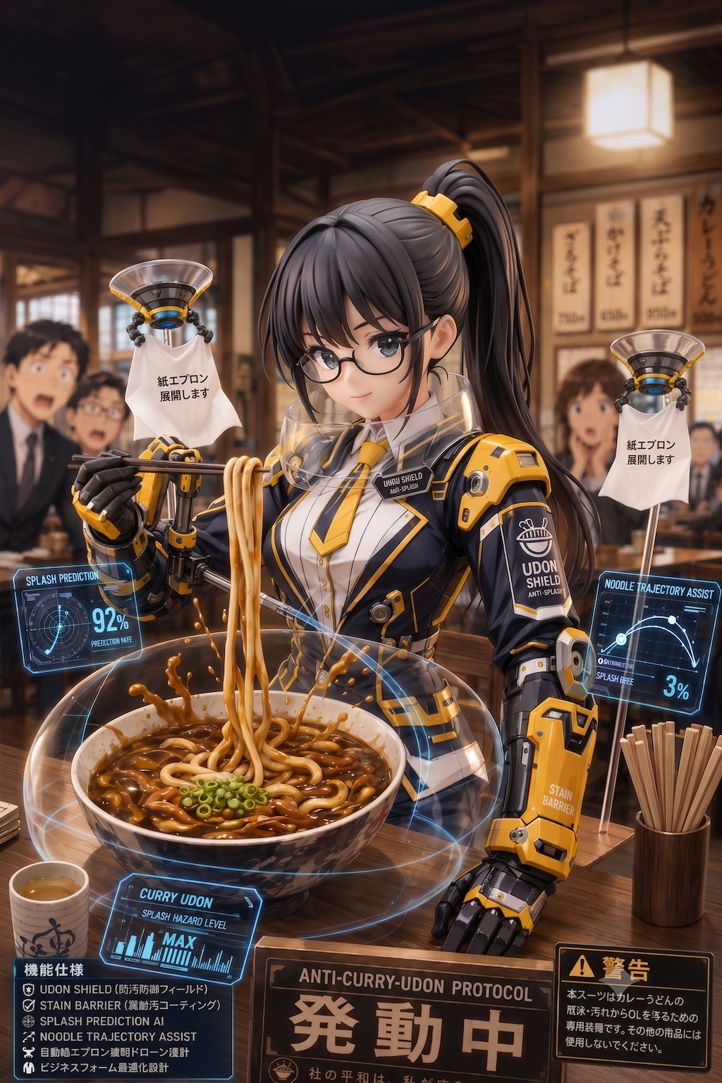対カレーうどん用OLビジネススーツ型パワードスーツ