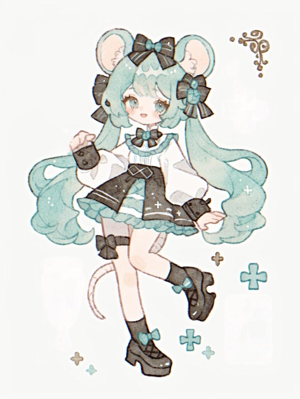チョコミントねず耳