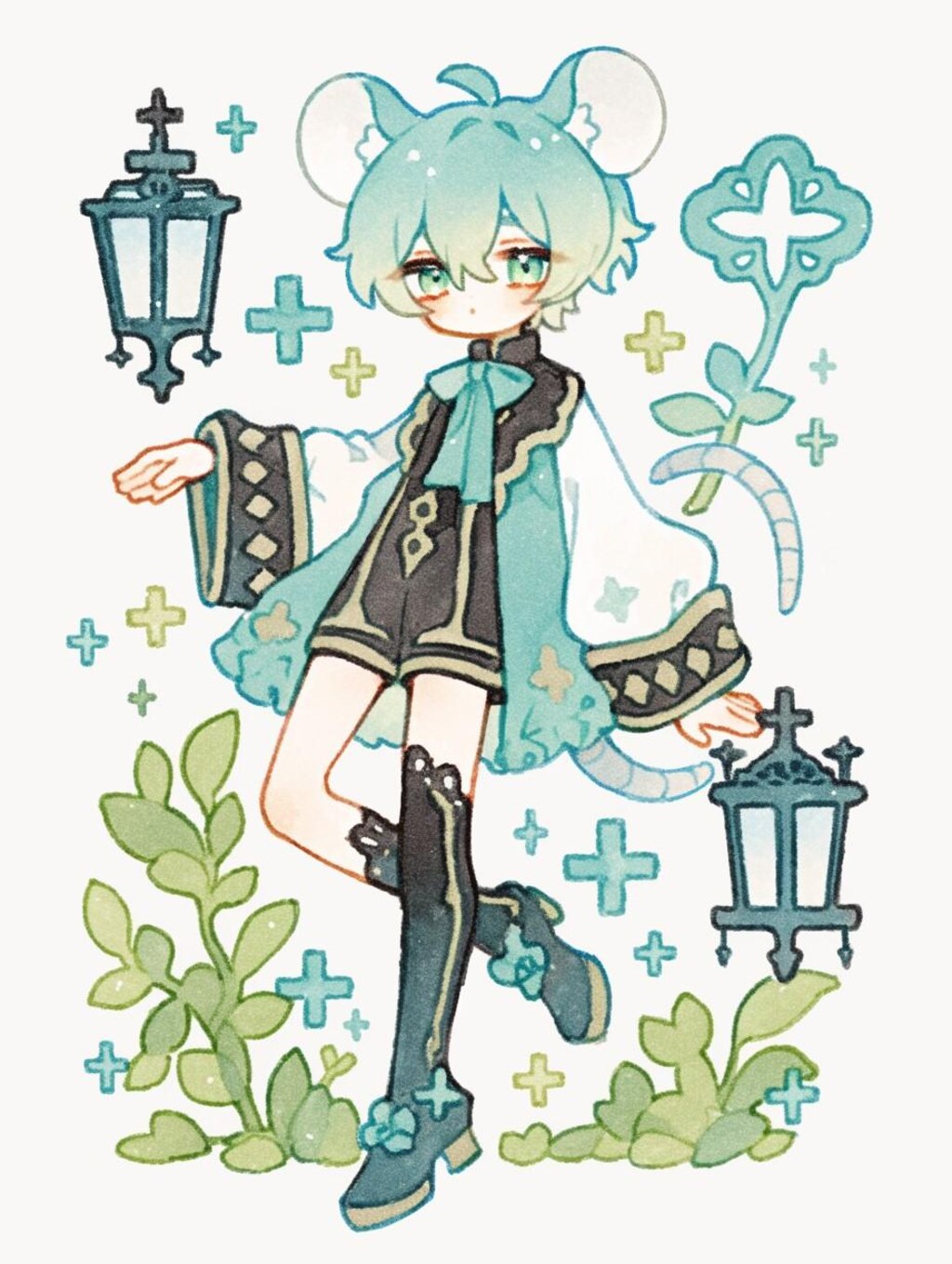 チョコミントねず耳