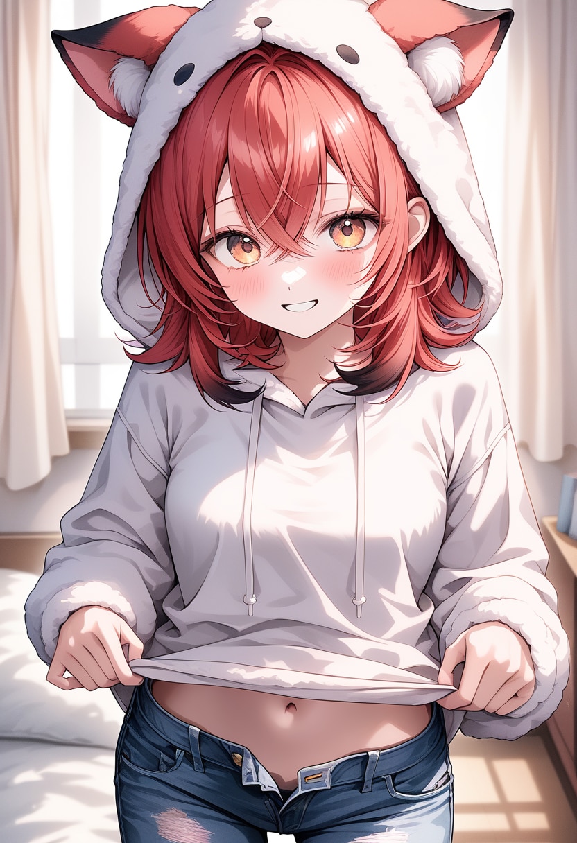 お腹みーせて♡ | の人気AIイラスト・グラビア