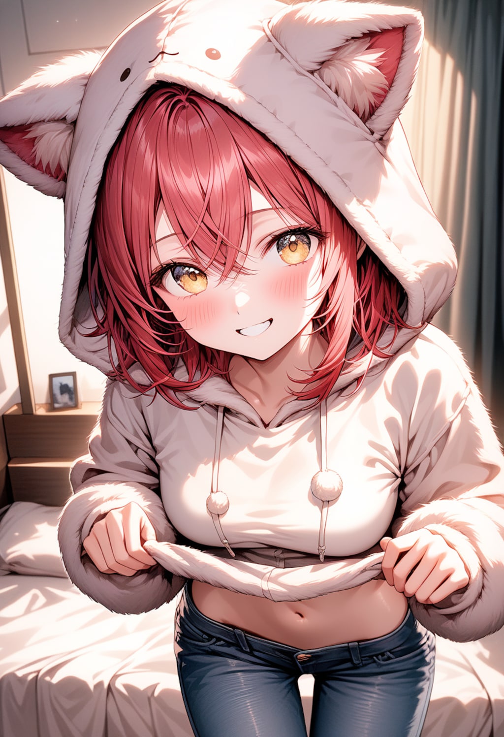 お腹みーせて♡