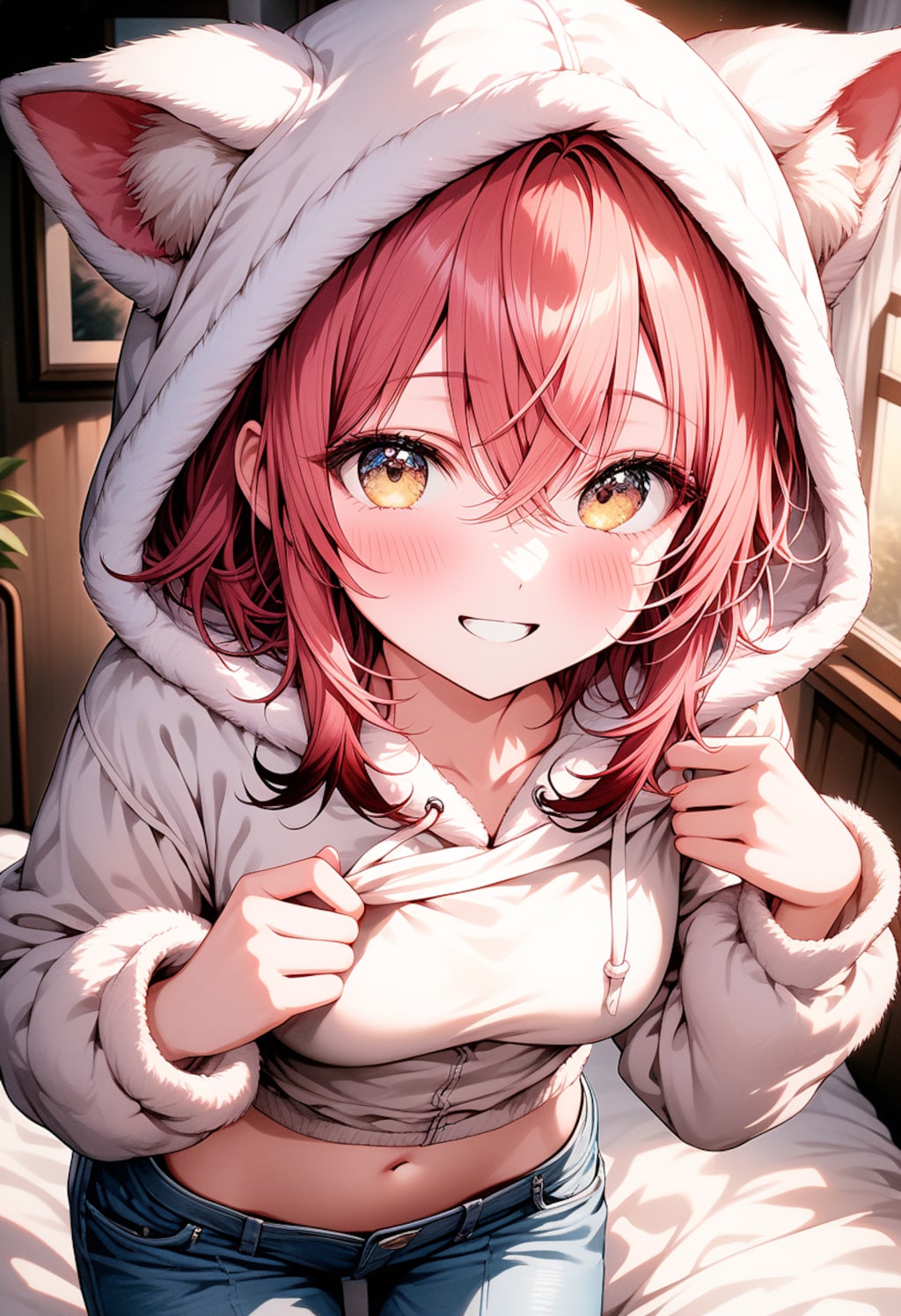 お腹みーせて♡