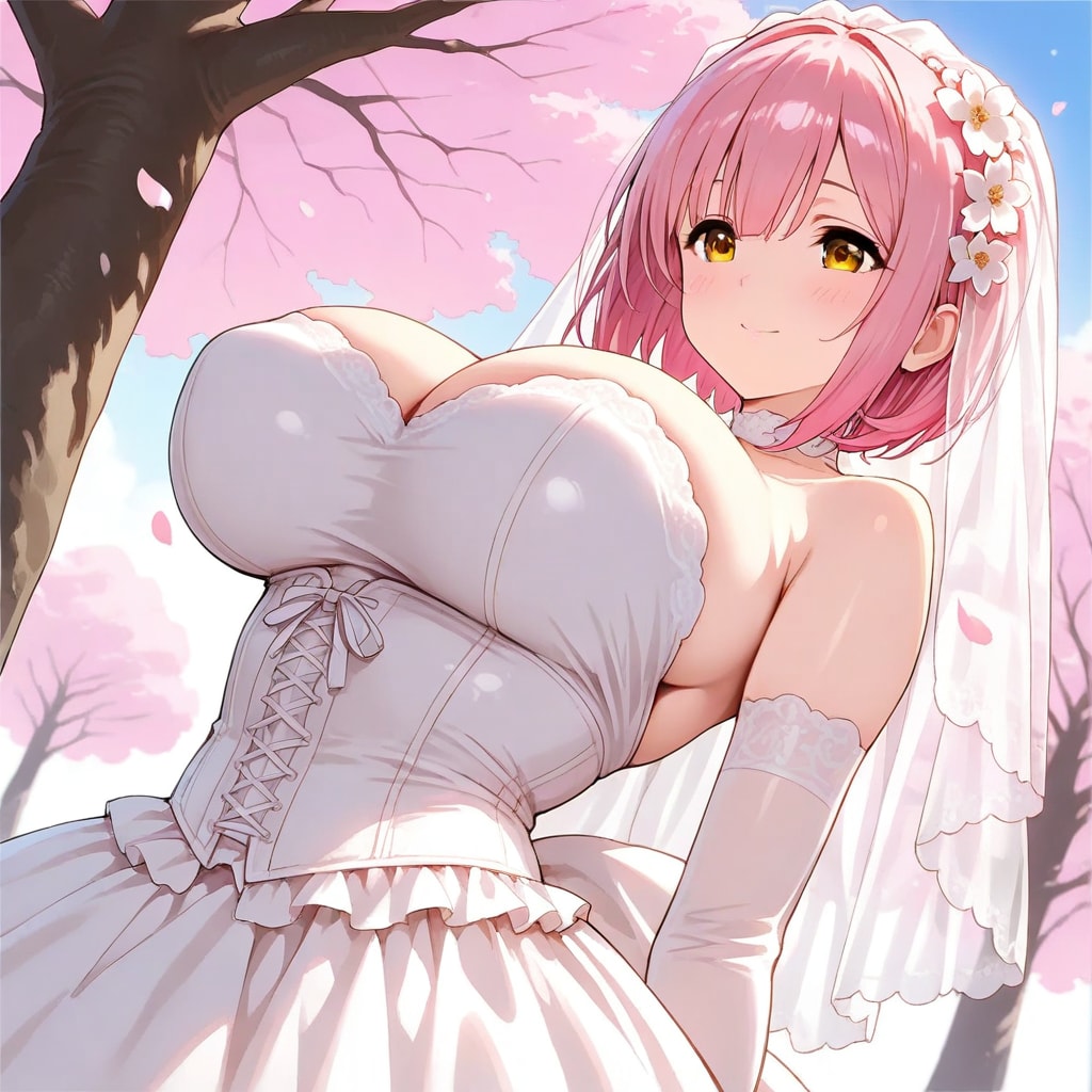 看板娘：マナ・テティス　桜の木の下の花嫁編