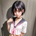 制服女子005_短髪_白セーラー夏服、短髪女子を作成したくなった。そんな季節だよね。 7枚目