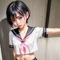 制服女子005_短髪_白セーラー夏服、短髪女子を作成したくなった。そんな季節だよね。 2枚目