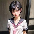 制服女子005_短髪_白セーラー夏服、短髪女子を作成したくなった。そんな季節だよね。 12枚目