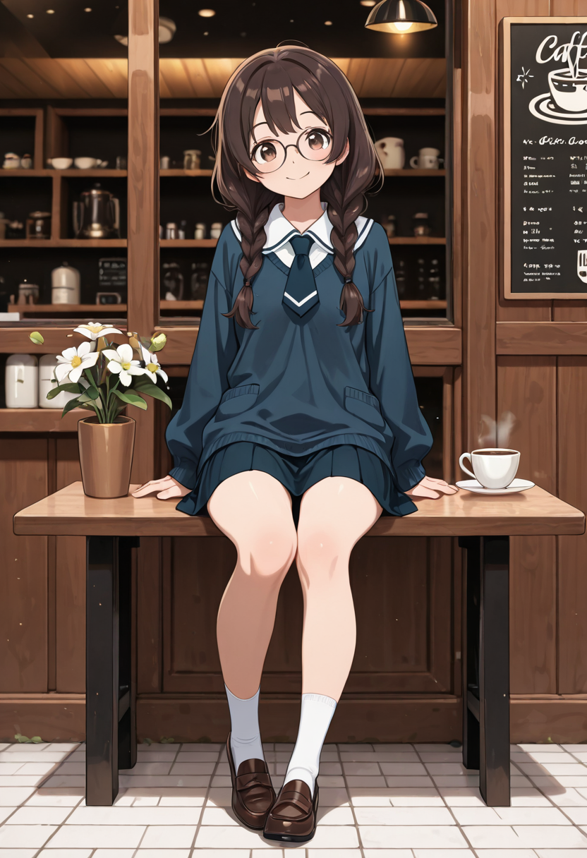 カフェでまったり放課後 | の人気AIイラスト・グラビア