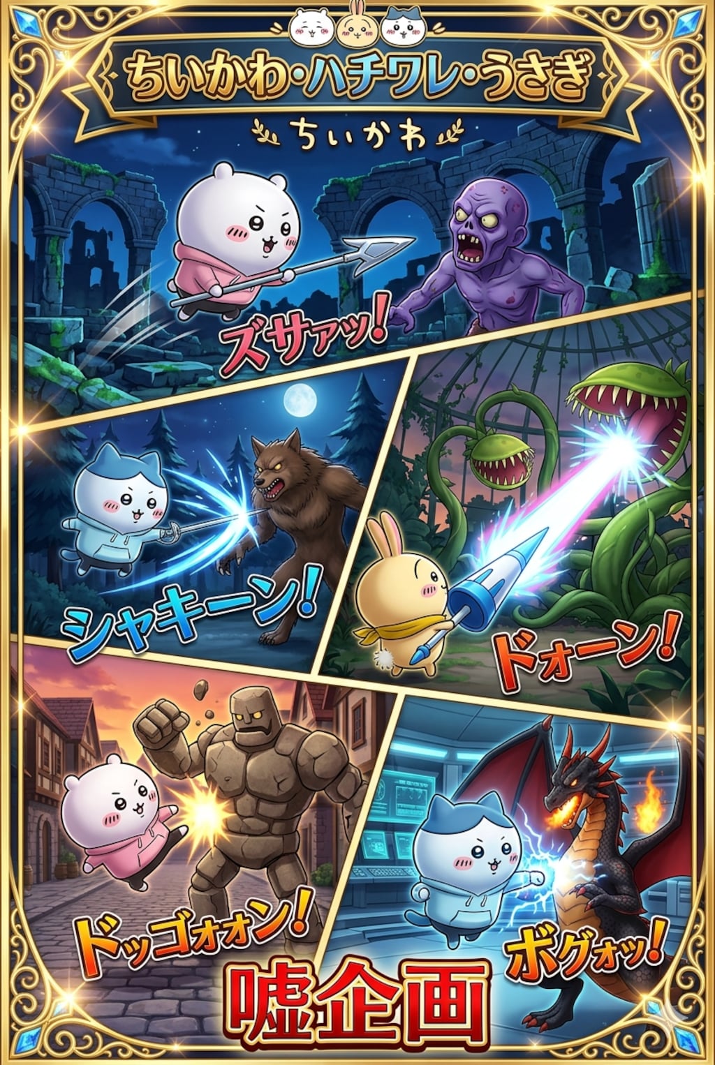 ちいかわ　ハチワレ　うさぎ