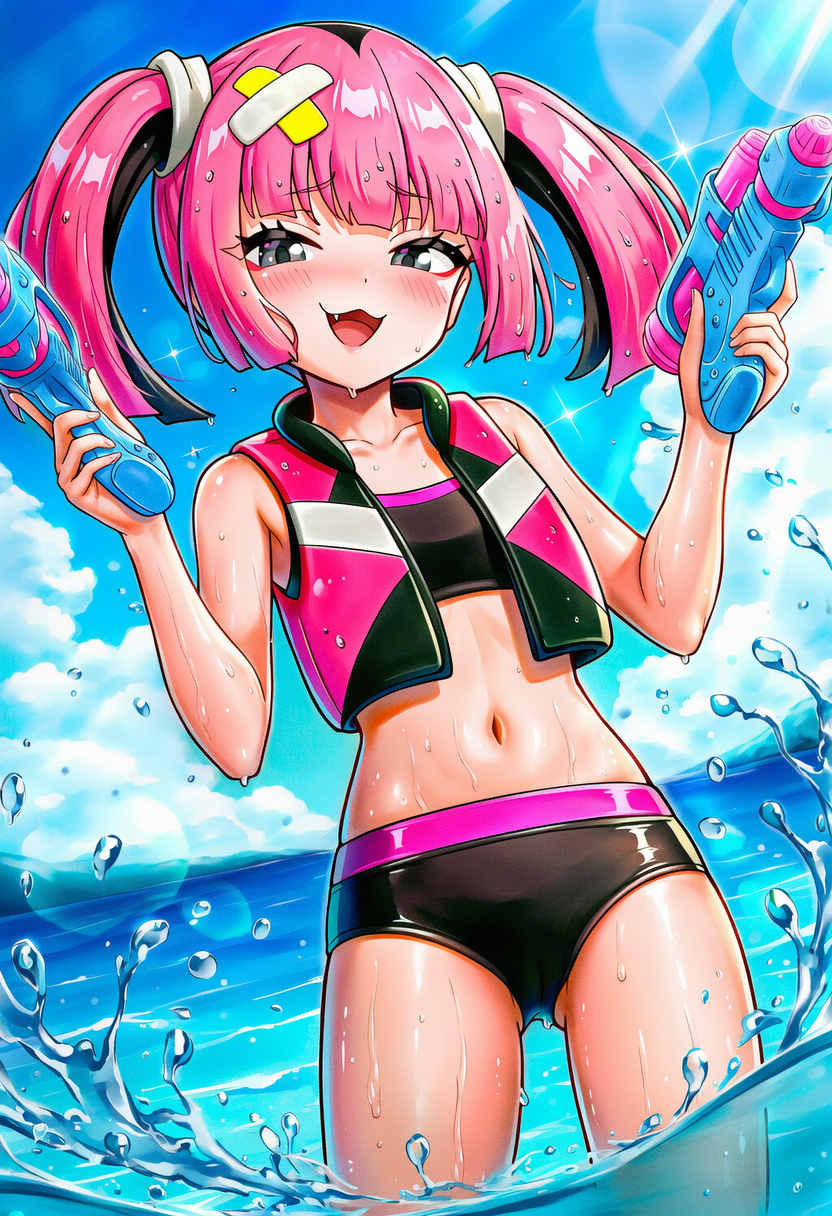 サンゴちゃんの水遊び