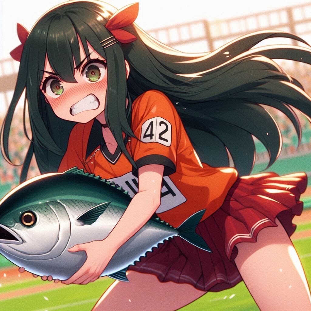 マグロ投げ！