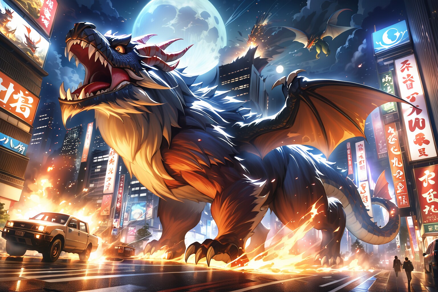 巨大ドラゴン東京に出現