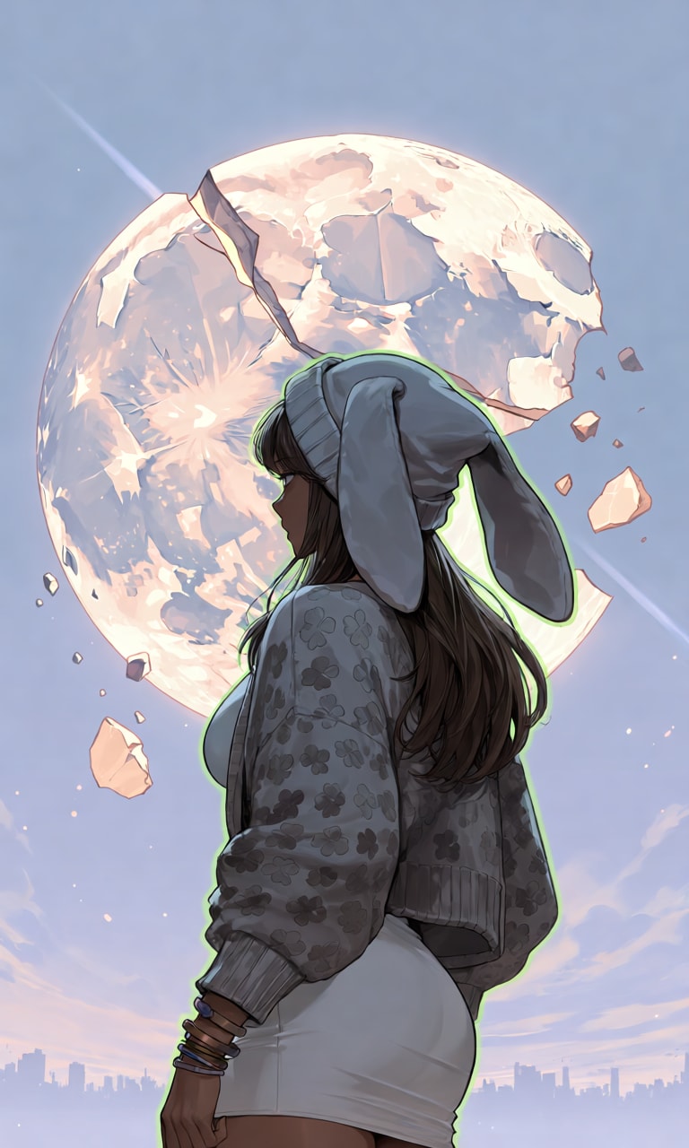兎は月を見送る | の人気AIイラスト・グラビア