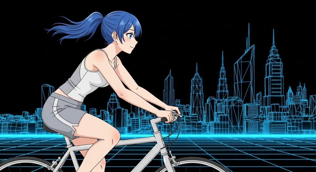 青ぽりちゃん サイクリング
