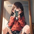 鏡で自撮り 5枚目