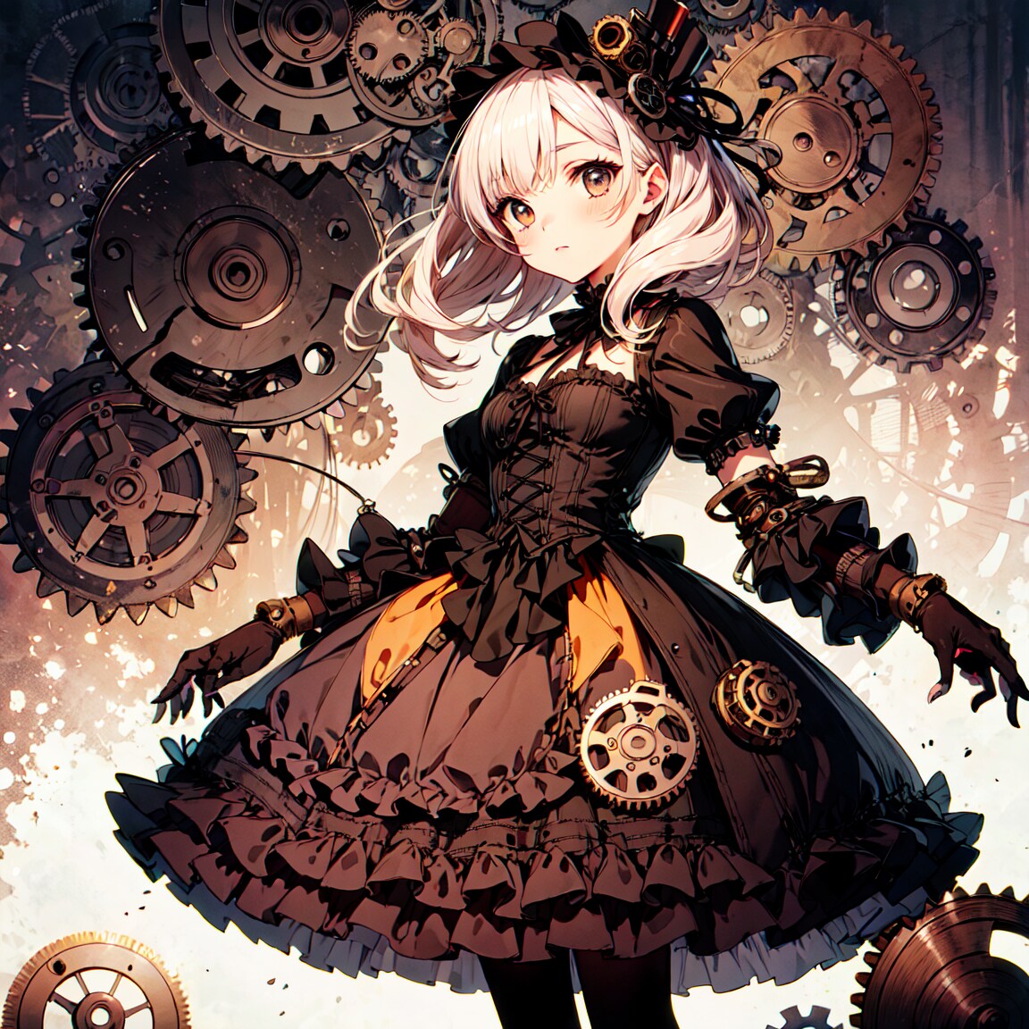 フリルドレス（スチームパンクっぽい）