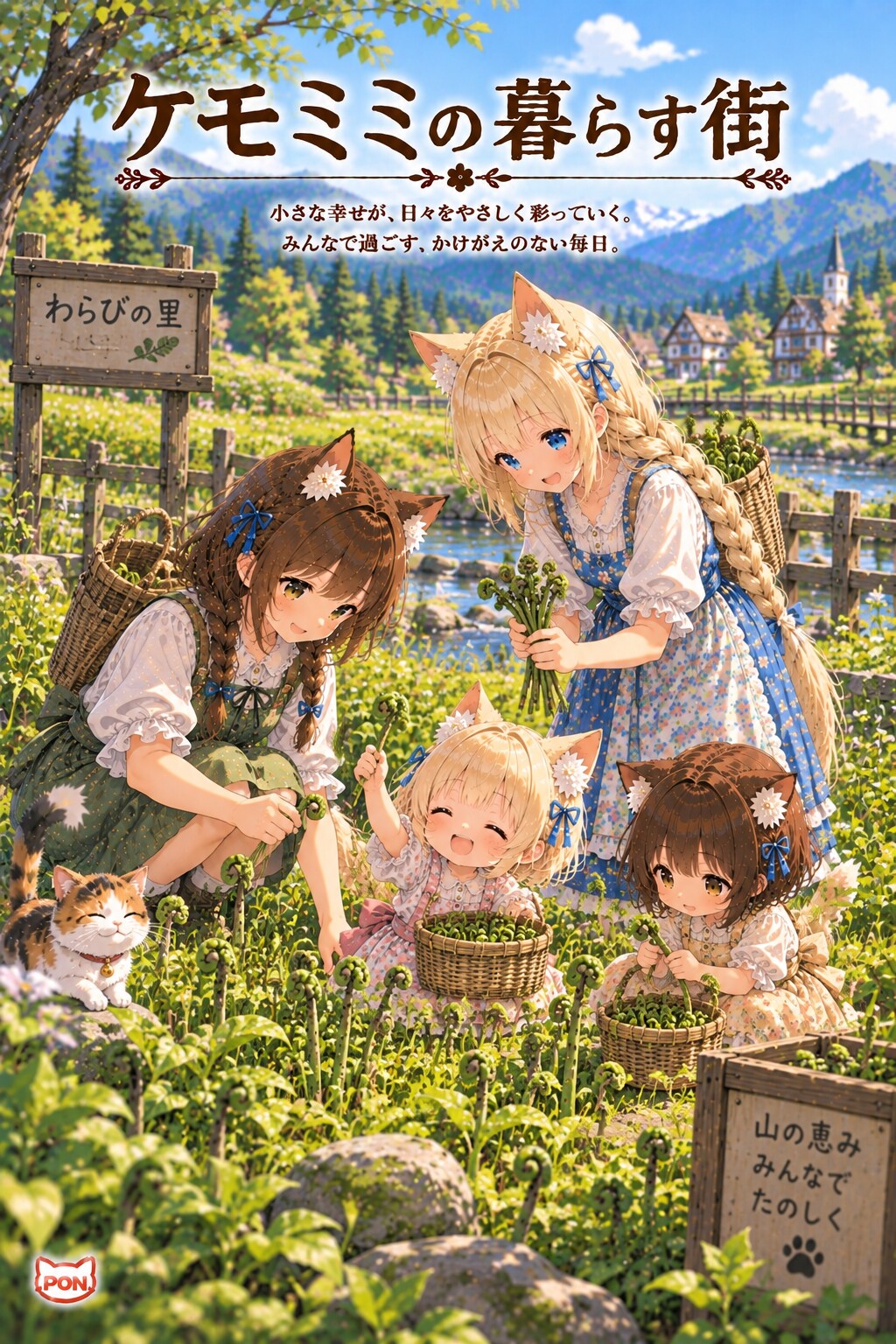 ケモミミの暮らす街 | の人気AIイラスト・グラビア