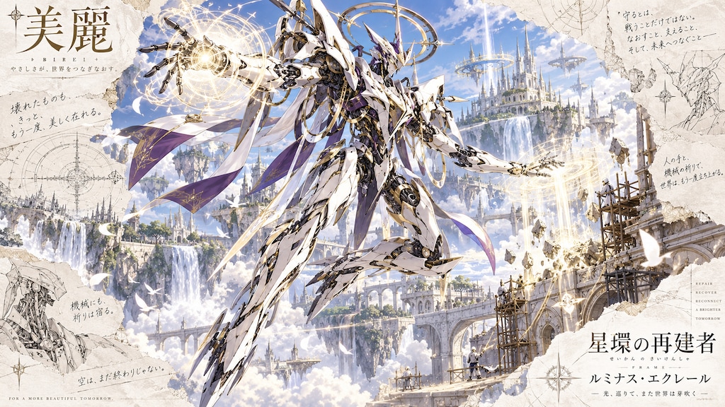 Luminous Éclair — Rebuilder of the Star Ring  For a more beautiful tomorrow.  Above the shattered sk