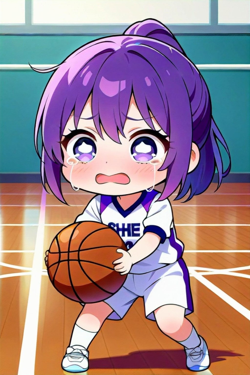 泣くバスケ少女ちゃん