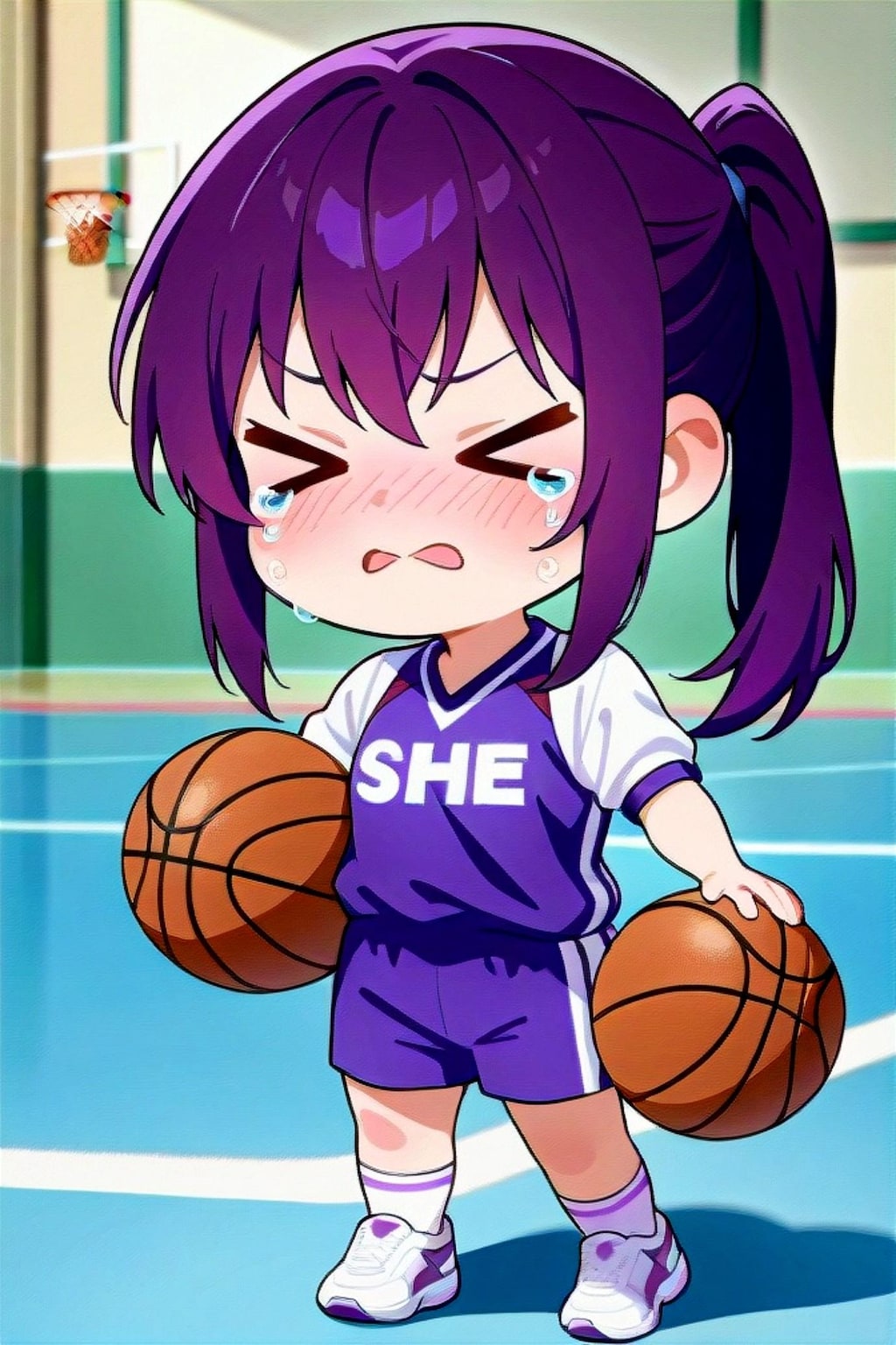 泣くバスケ少女ちゃん