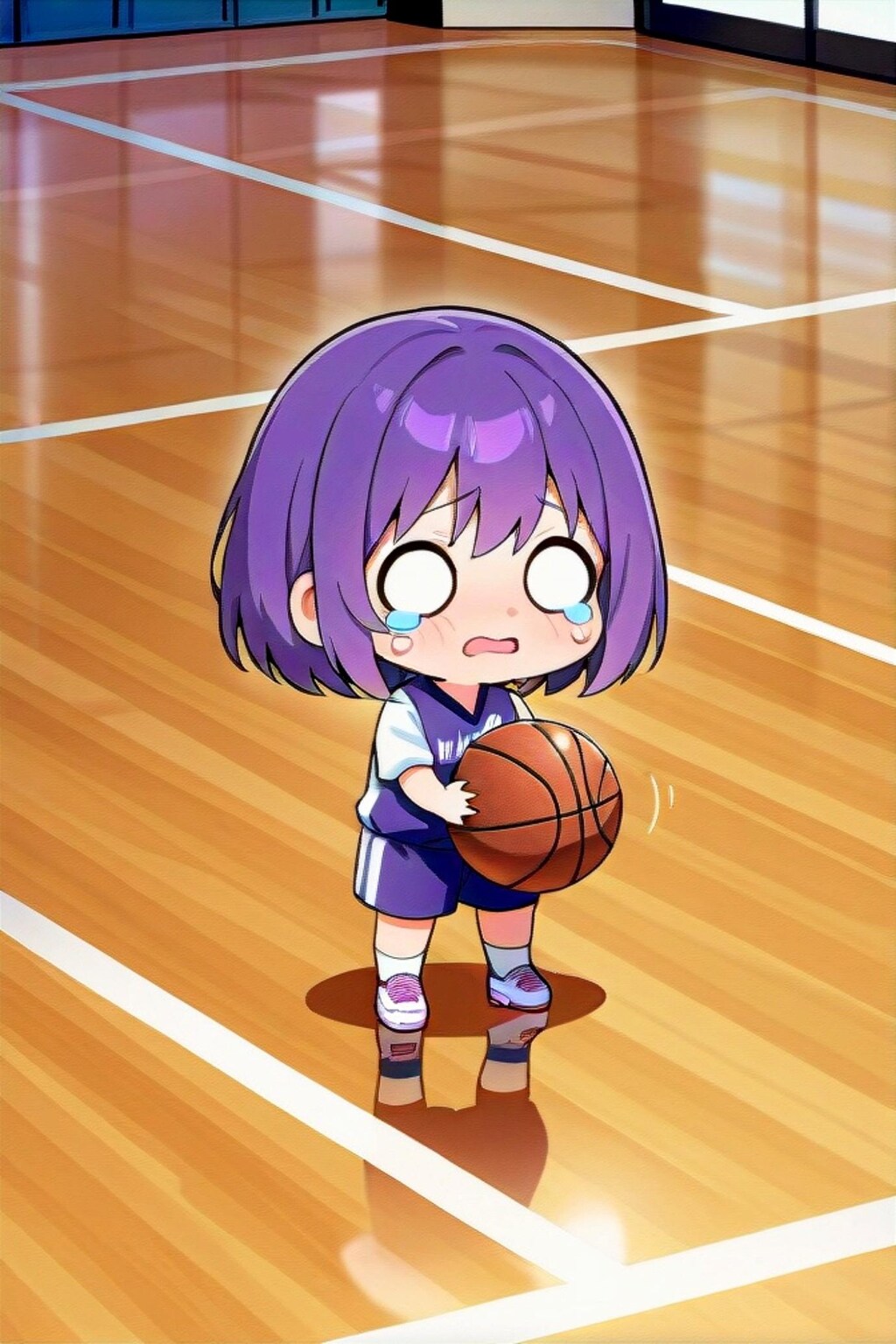 泣くバスケ少女ちゃん